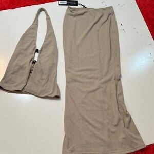 White Fox Elegant Tan Women's Skirt set. It's a Small  but fits Medium best